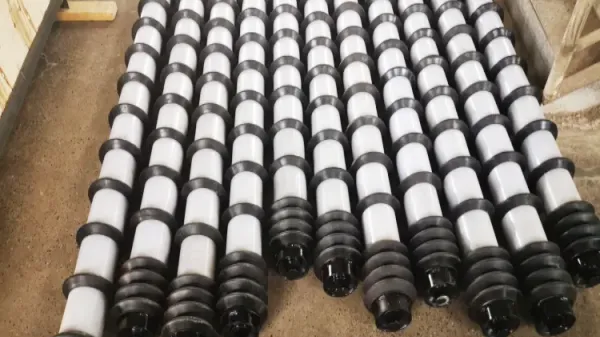 rubber disc return roller for belt conveyor