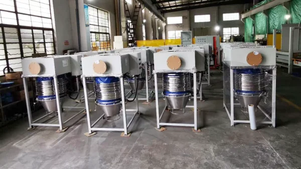 telescopic loading spout for dry fine powder loading