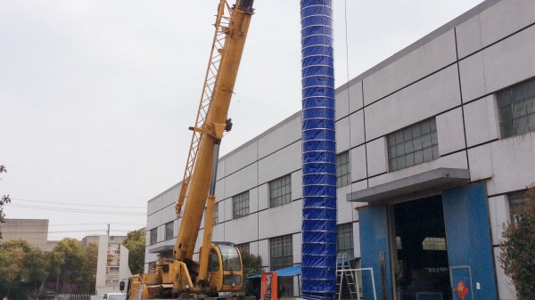 telescopic cascade chute for loading solution of ship, train, truck