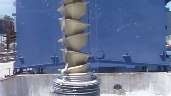 telescopic cascade chute for loading solution of ship, train, truck