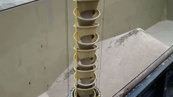 telescopic cascade chute for loading solution of ship, train, truck