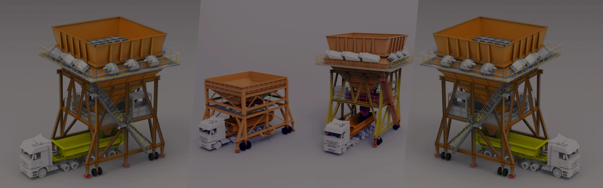 mobile hopper for ship unloading