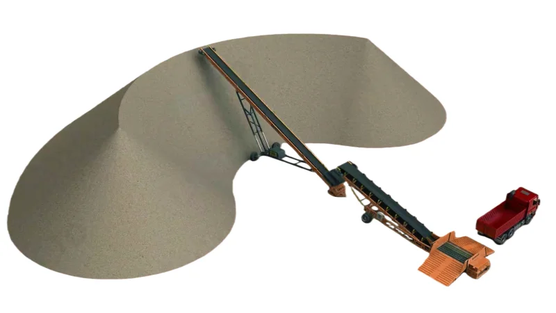 mobile radial stacker for aggregate crushing plant