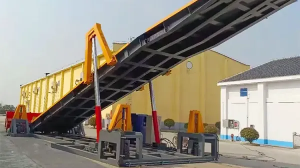 truck tippling platform for truck unloading