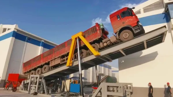 truck tippling platform for truck unloading