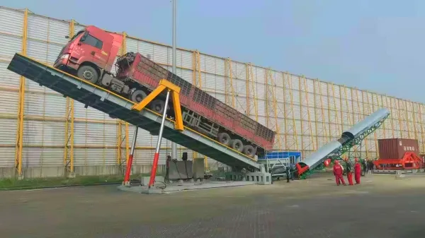 truck tippling platform for truck unloading