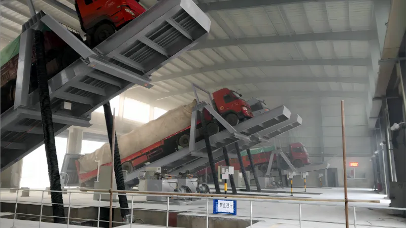 hydraulic truck unloading platform is also named hydraulic truck tippling platform